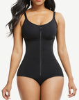Wholesale Large Size Full Body Shaper Fajas Front Zipper Smooth Abdomen