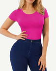 Wholesale Seamless One-Piece Short-Sleeved Thong Bodysuit