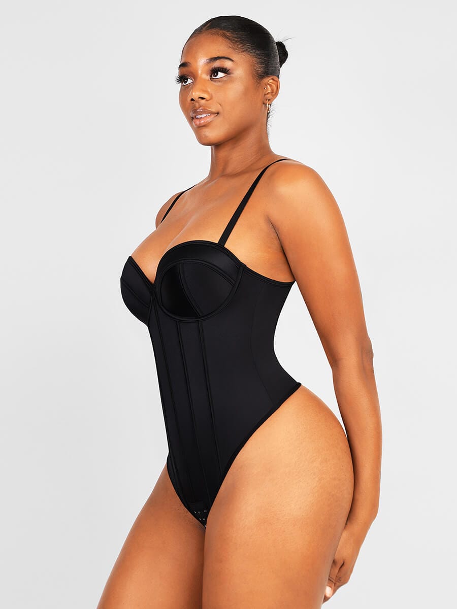 Transparent Invisible Straps Removable Shaping Bodysuit Stretch Gathered  Deep V-Neck Corset Beach Swimsuit (Color : Beige, Size : Small) :  : Clothing, Shoes & Accessories