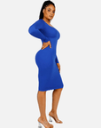 Wholesale Seamless Square Neck Long Sleeve Dress