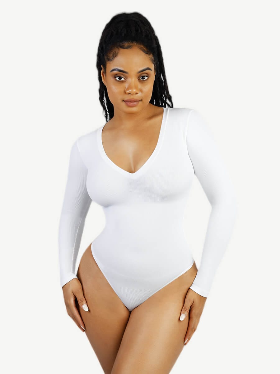 Wholesale Seamless Long Sleeve Outerwear Bodysuit