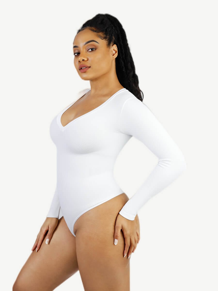 Wholesale Seamless Long Sleeve Outerwear Bodysuit