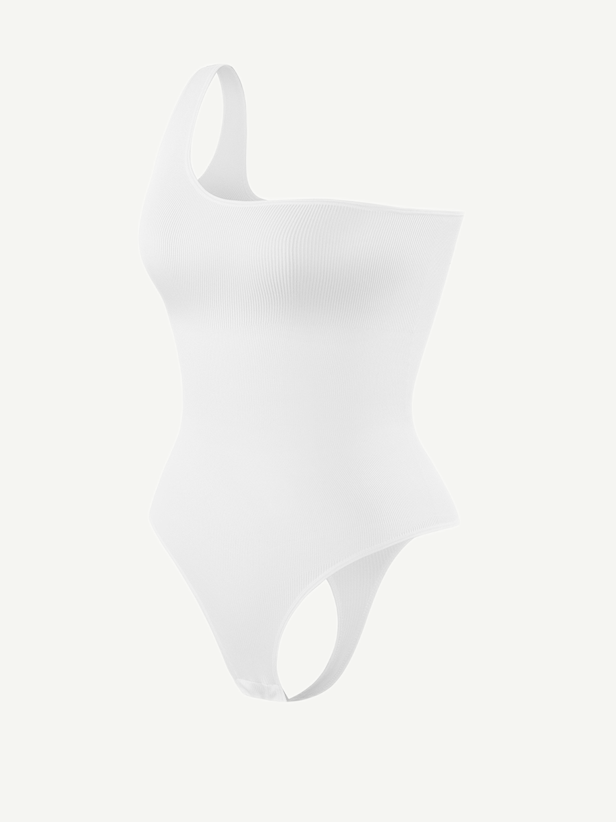 Wholesale One-Shoulder Waist Sculpting Tummy Control Seamless Body Bodysuit